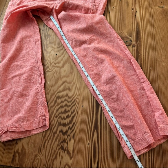 Anthropologie Pilcro Linen Blend Coral Wide Leg Trouser - Picture 11 of 11